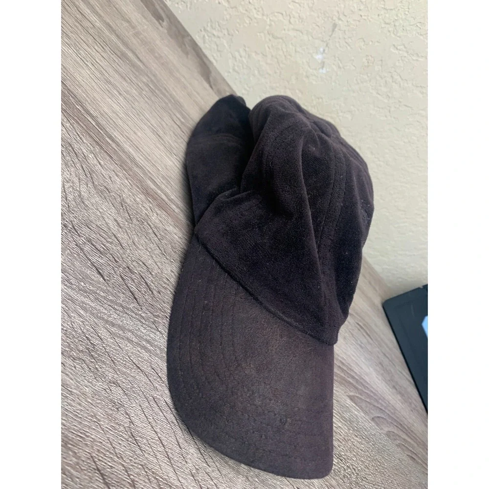 Disney Disneyland Parks Mickey Mouse Black Suede Adjustable Baseball Hat Adult